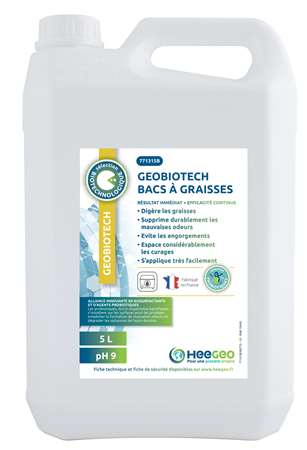 Image de GEOBIOTECH BIO-TRAITEMENT BAC A GRAISSES & CANALISATION 5L