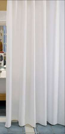 Image de RIDEAU DE DOUCHE POLYESTER 200/180cm BLANC+12 CROCHETS