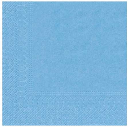 Image de SERVIETTE OUATE 20/20 2PLIS BLEU AZUR SACHET DE 100