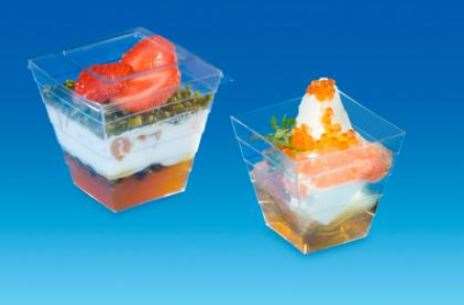 Image de VERRINE PYRAMIDE 120cc 60/60mm H55mm CRISTAL SACHET DE 50