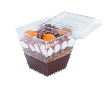 Image de VERRINE PYRAMIDE 120cc 60/60mm H55mm CRISTAL SACHET DE 50