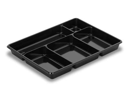 Image de PLATEAU REPAS 5cpts 290/240/30mm NOIR COLIS DE 200