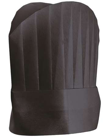 TOQUE PLISSEE NOIRE H 25cm                PAQUET DE 10