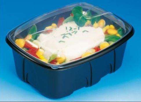 Image de BARQUETTE PP NOIR 1000cc 180/140/68mm+COUV HAUT SACHET DE 30