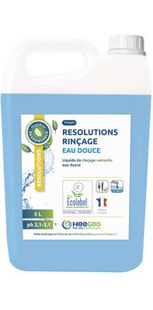 Image de RESOLUTIONS LIQ RINCAGE MACHINE EAU DOUCE ECOLABEL BIDON 5L