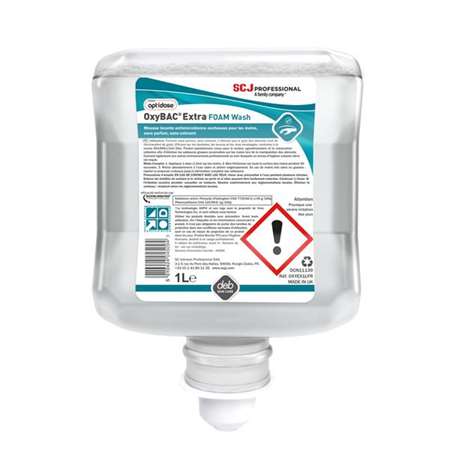 Image de OXYBAC EXTRA MOUSSE LAVANTE DESINFECTANTE CART 1L COLIS DE 6