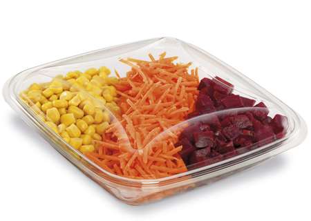 Image de BOITE SALADE Rpet 500cc 160/160/56 CRISTAL+COUV SACHET DE 80