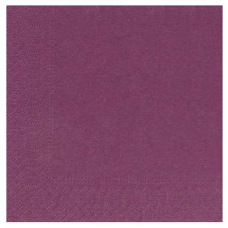 Image de SERVIETTE OUATE 20/20 2PLIS AUBERGINE SACHET DE 100