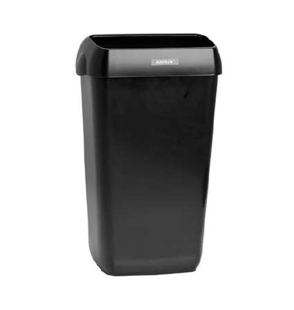 Image de POUBELLE 25L PLASTIQUE NOIR +COUVERCLE KATRIN INCLUSIVE