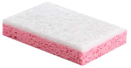Image de EPONGE ROSE+ABRASIF BLANC 127/89mm ép25mm      Sachet de 10