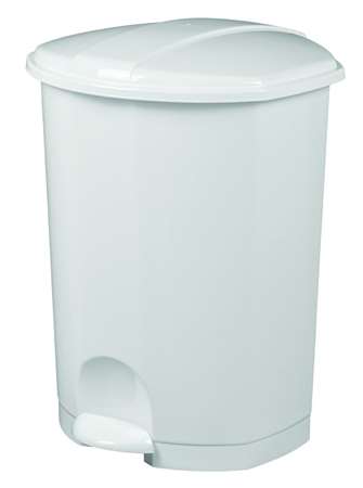 Image de POUBELLE A PEDALE 50L PLASTIQUE BLANCHE PRIMA