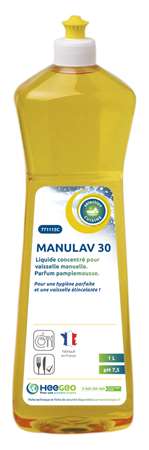 Image de MANULAV 30 LIQUIDE VAISSELLE MAIN CONCENTRE FLACON DE 1L