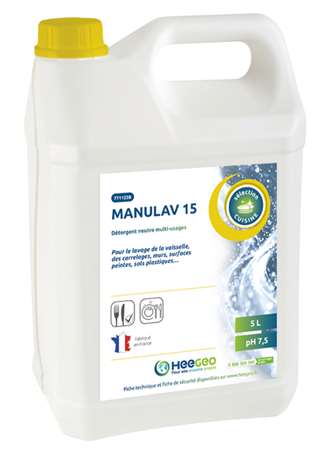 Image de MANULAV 15 DETERGENT MULTI-USAGES ALIMENTAIRE BIDON DE 5L