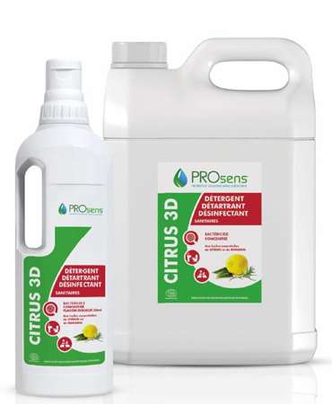 Image de CITRUS 3D+DETERGENT DESINFECT DETARTRANT ECOCERT BIDON DE 5L