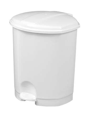 Image de POUBELLE A PEDALE 7L PLASTIQUE BLANCHE PRIMA