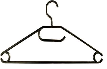 Image de LOT DE 10 CINTRES 41cm PLASTIQUE CROCHET TOURNANT