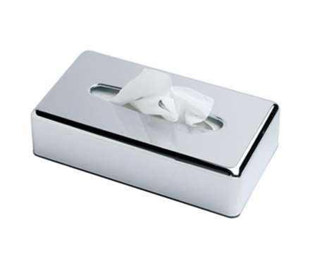 Image de DISTRIBUTEUR BOITE DE MOUCHOIRS RECTANGLE CHROME 28/6/14cm