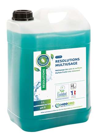 Image de RESOLUTIONS NETTOYANT MULTI-USAGES ECOLABEL     BIDON DE 5L