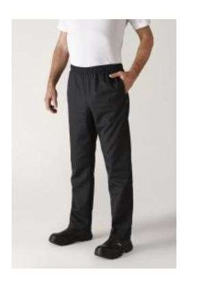 PANTALON DE CUISINE MIXTE UMINI NOIR Taille 2 (42/44)