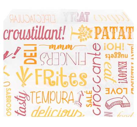 Image de SACHET FRITES INGRAISSABLE 12/9cm PAROLE       COLIS DE 1000