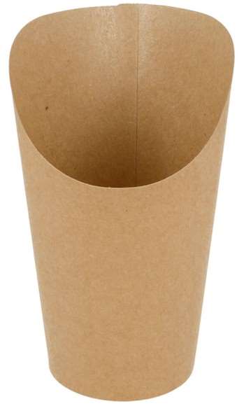 Image de GOBELET FRITES 480ml OUVERT Ø8.5 H13.5cm KRAFT BRUN      x50