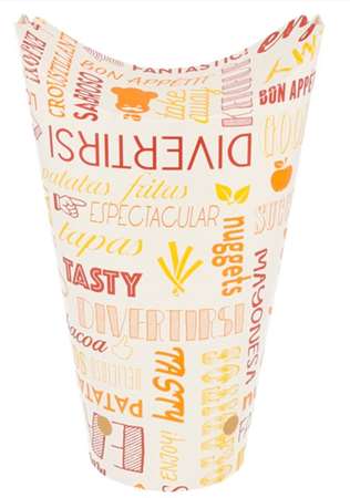 Image de GOBELET FRITES 660ml FERMABLE Ø8.5 H18cm PAROLE SACHET DE 50