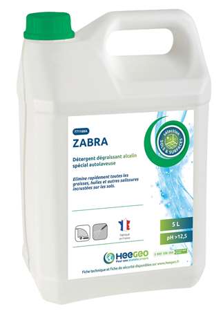 Image de ZABRA DETERGENT/DEGRAISSANT POUR AUTOLAVEUSE   BIDON DE 5L
