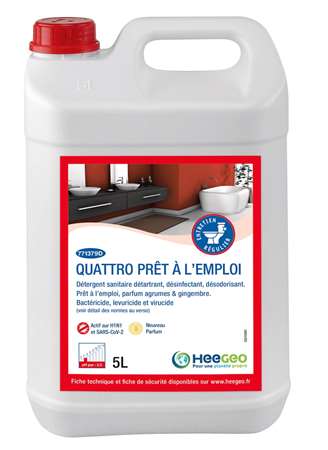 Image de QUATTRO DETART.DESINF.ODORISANT SANITAIRES PAE BIDON DE 5L