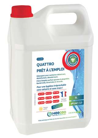 Image de QUATTRO DETART.DESINF.ODORISANT SANITAIRES PAE BIDON DE 5L
