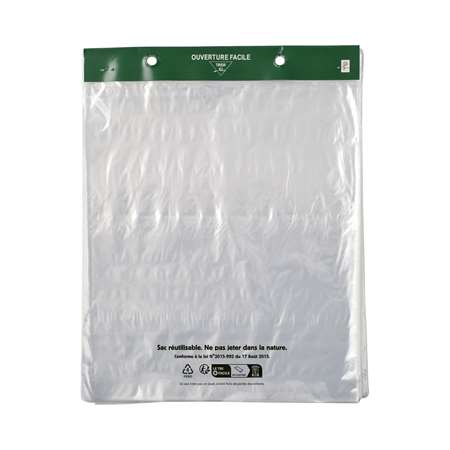 SAC LIASSE 17/22 50µ PEBD TRANSPARENT        COLIS DE 3000