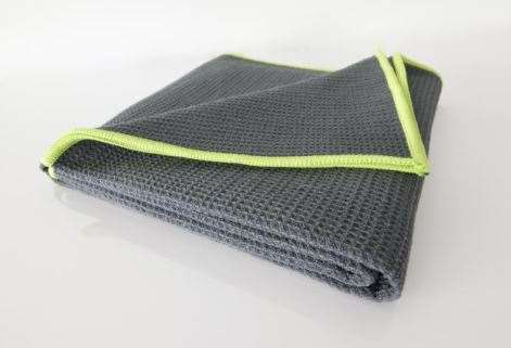 Image de TORCHON VAISSELLE MICROFIBRE 40/80 GRIS SUJET VERT 360g/m²