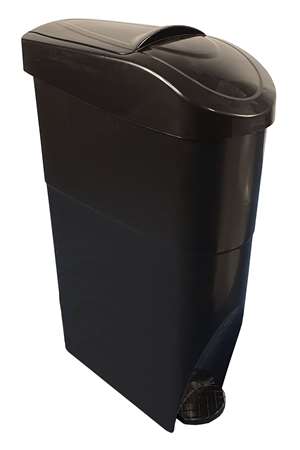 Image de POUBELLE PLASTIQUE A PEDALE 22L HYGIENE FEMININE SERENA NOIR