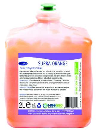 Image de SUPRA ORANGE CREME NET. D'ATELIER SANS SOLVANT 2L NOVA2000