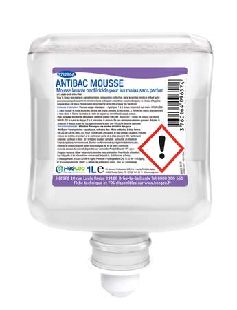 Image de ANTIBAC MOUSSE DESINFECTANTE CARTOUCHE DE 1L POUR NOVAS 1000