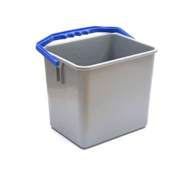 Image de SEAU 6L POLYPROPYLENE GRIS AVEC ANSE BLEUE ERGONOMIQUE
