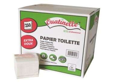 Image de PAPIER TOILETTE 2p PAQUET ECOLABEL  250 fts    COLIS 36