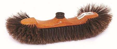 Image de BALAI DE SOIE NOIRE DEMI TETE 43cm MONTURE TECK VERNI S/65