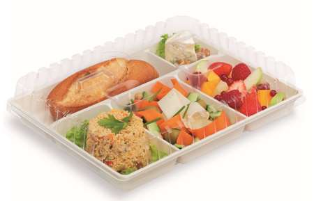 Couvercle PLA plateaux repas PR290BIO           COLIS de 200