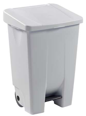 Image de POUBELLE A PEDALE 80L MOBILY BLANCHE COUVERCLE BLANC