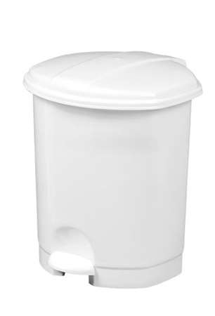 Image de POUBELLE A PEDALE 5L PLASTIQUE BLANCHE PRIMA