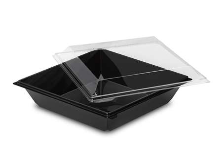 Image de RAVIER 700cc 180/180/46mm NOIR+COUVERCLE COLIS DE 240