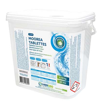 Image de MOOREA TABLETTES LESSIVE DESFINCTANTE CONCENTREE SEAU DE 3kg