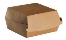 Image de BOITE BURGER CARTON KRAFT BRUN 100/100/70mm    SACHET DE 100