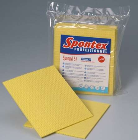 Image de SPONGYL 57 CARRE TOILE EPONGE 206/185mm JAUNE   SACHET DE 10