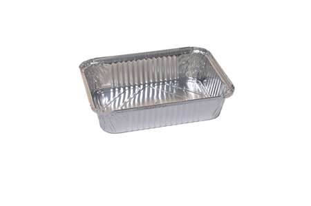 BARQUETTE ALU 1900ml 253x187x54mm BORD DROIT   SACHET DE 100
