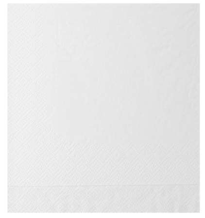 Image de SERVIETTE OUATE 30/30 2PLIS BLANCHE DECALEE  SACHET DE 200