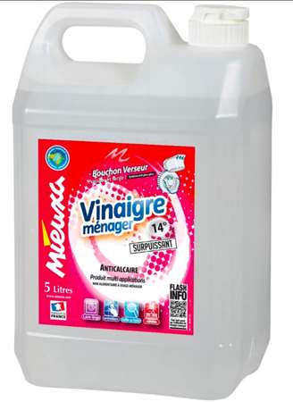 Image de VINAIGRE DE NETTOYAGE SURPUISSANT 14° BIDON DE 5L