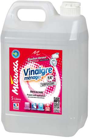 Image de VINAIGRE DE NETTOYAGE SURPUISSANT 14° BIDON DE 5L
