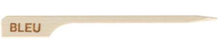 Image de PIQUE STEAK 'BLEU' BAMBOU 9CM PAQUET DE 100