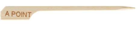 Image de PIQUE STEAK 'A POINT' BAMBOU 9CM PAQUET DE 100